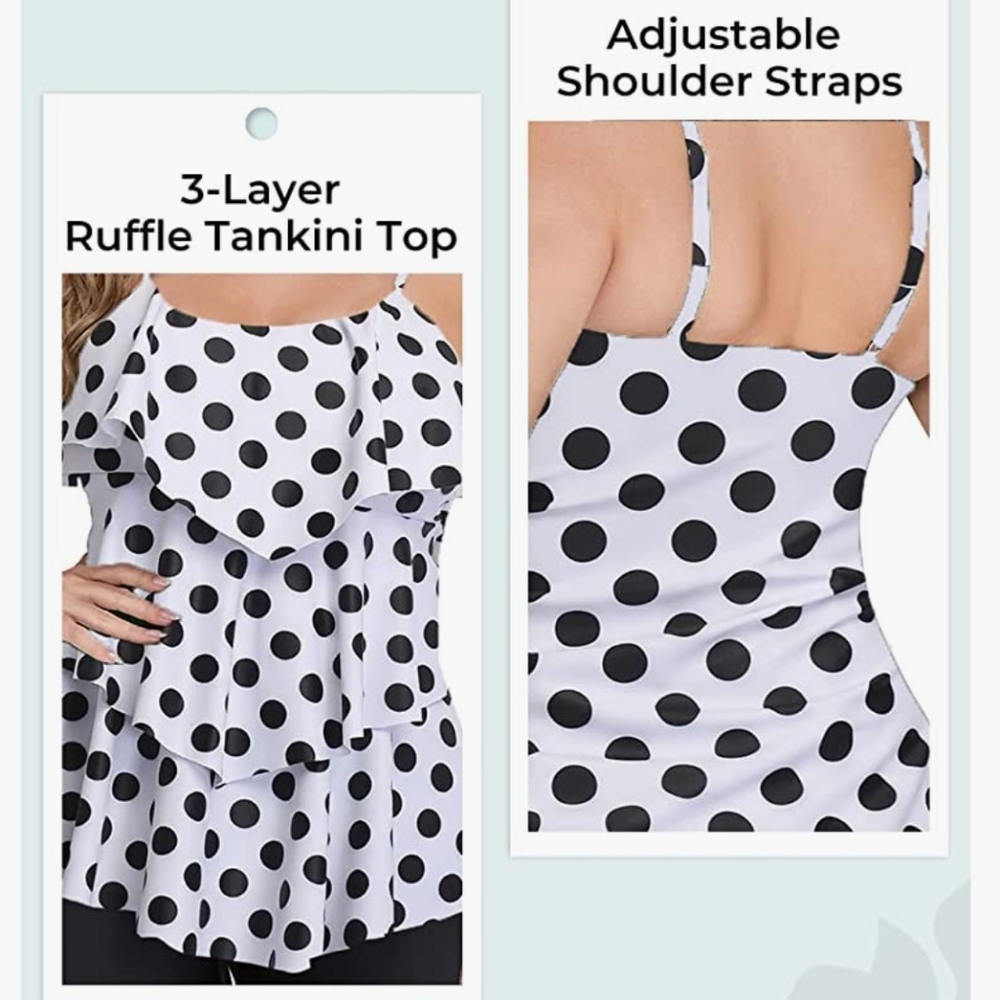 Plus Size Ruffle Layered Tankini - Picture 2 of 13